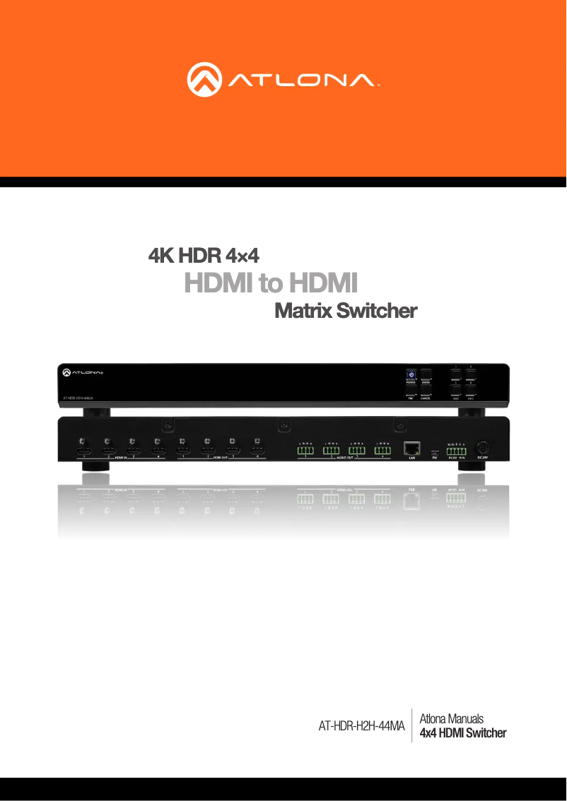 Image de la première page du manuel de l'appareil AT-HDR-H2H-44MA