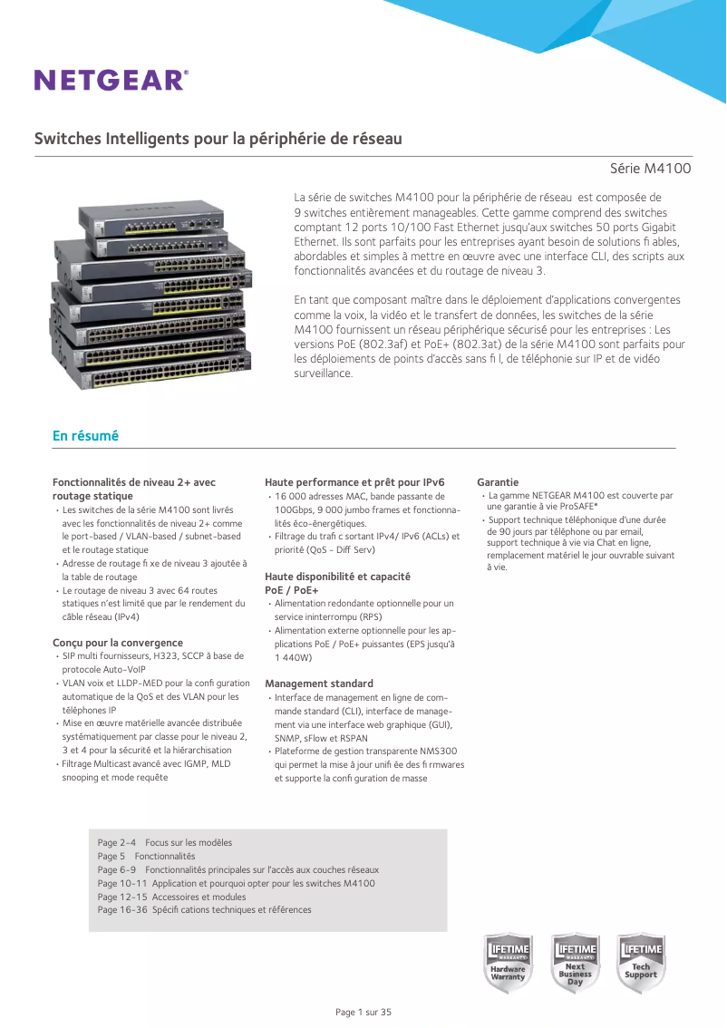 Image de la première page du manuel de l'appareil ProSafe M4100