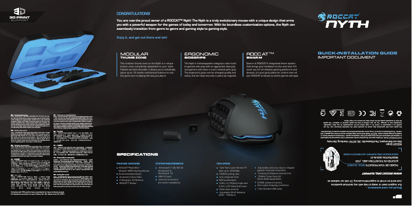 Página 1 del manual Manual de usuario Roccat Nyth