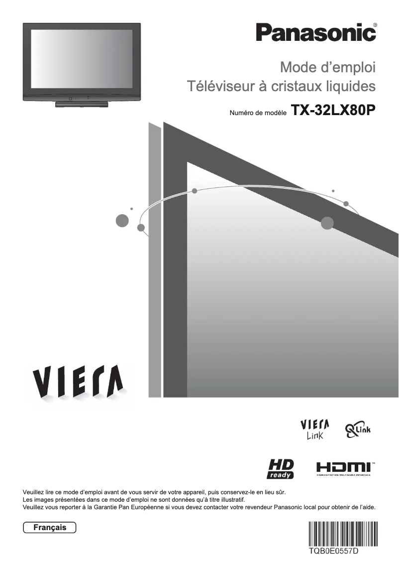 Page n°1 - Manuel utilisateur Panasonic Viera TX-32LX80P