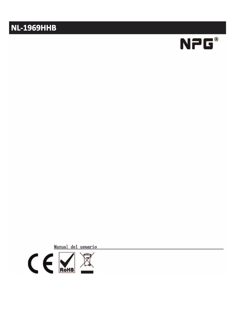 Page n°1 - Manuel utilisateur NPG NL-1969HHB