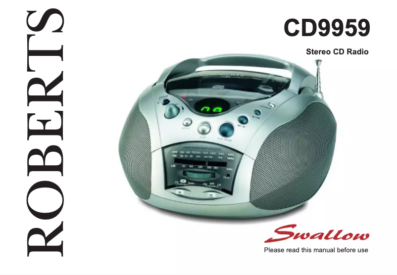 Page n°1 - Manuel utilisateur Roberts Swallow CD9959