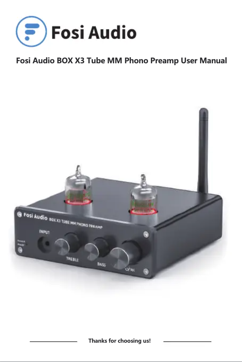 Página 1 del manual Manual de usuario Fosi Audio BOX X3