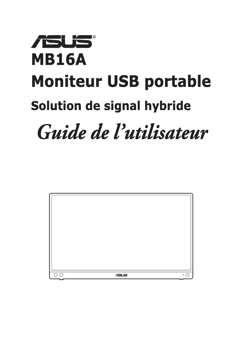 Page n°1 - Manuel utilisateur Asus ZenScreen MB16ACV