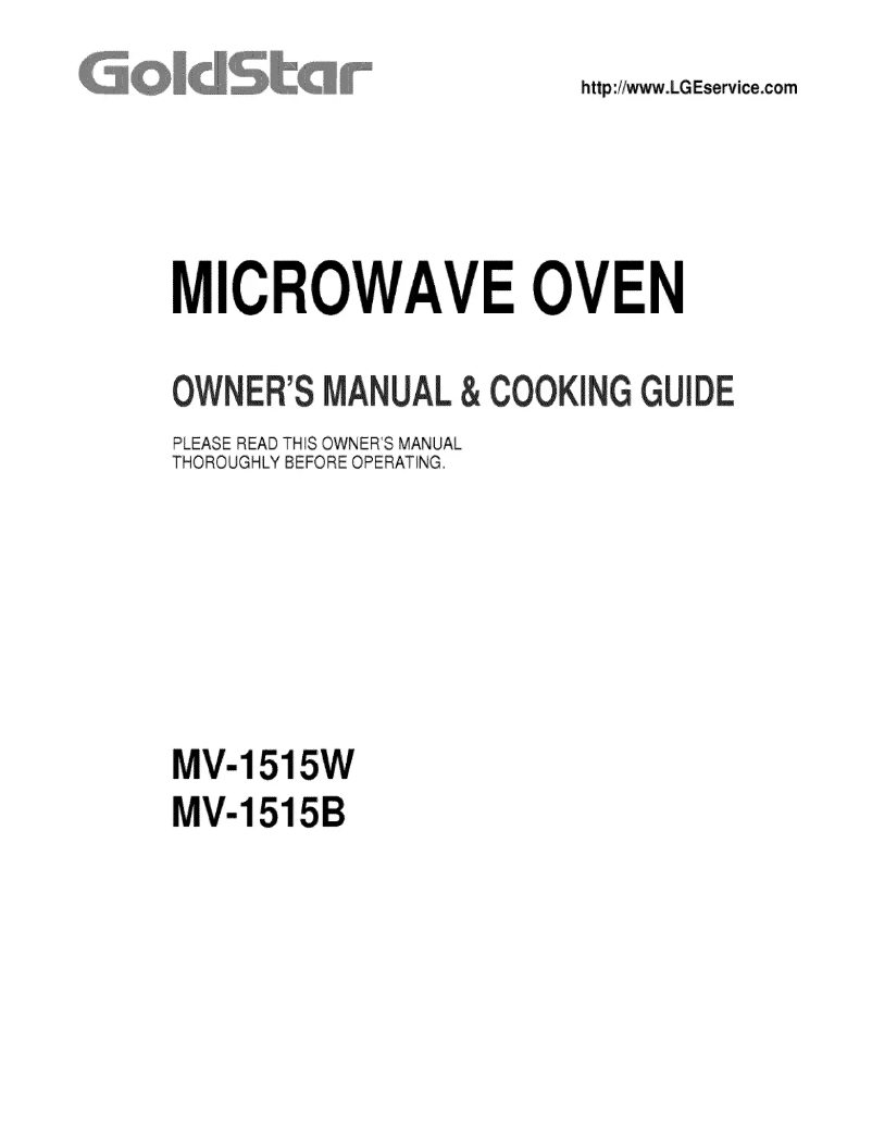 Page n°1 - Manuel utilisateur Goldstar MV1515B