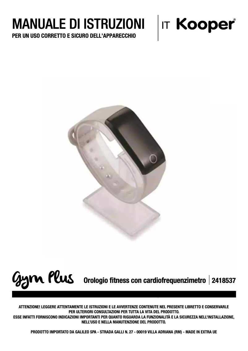 Image de la première page du manuel de l'appareil 2418537