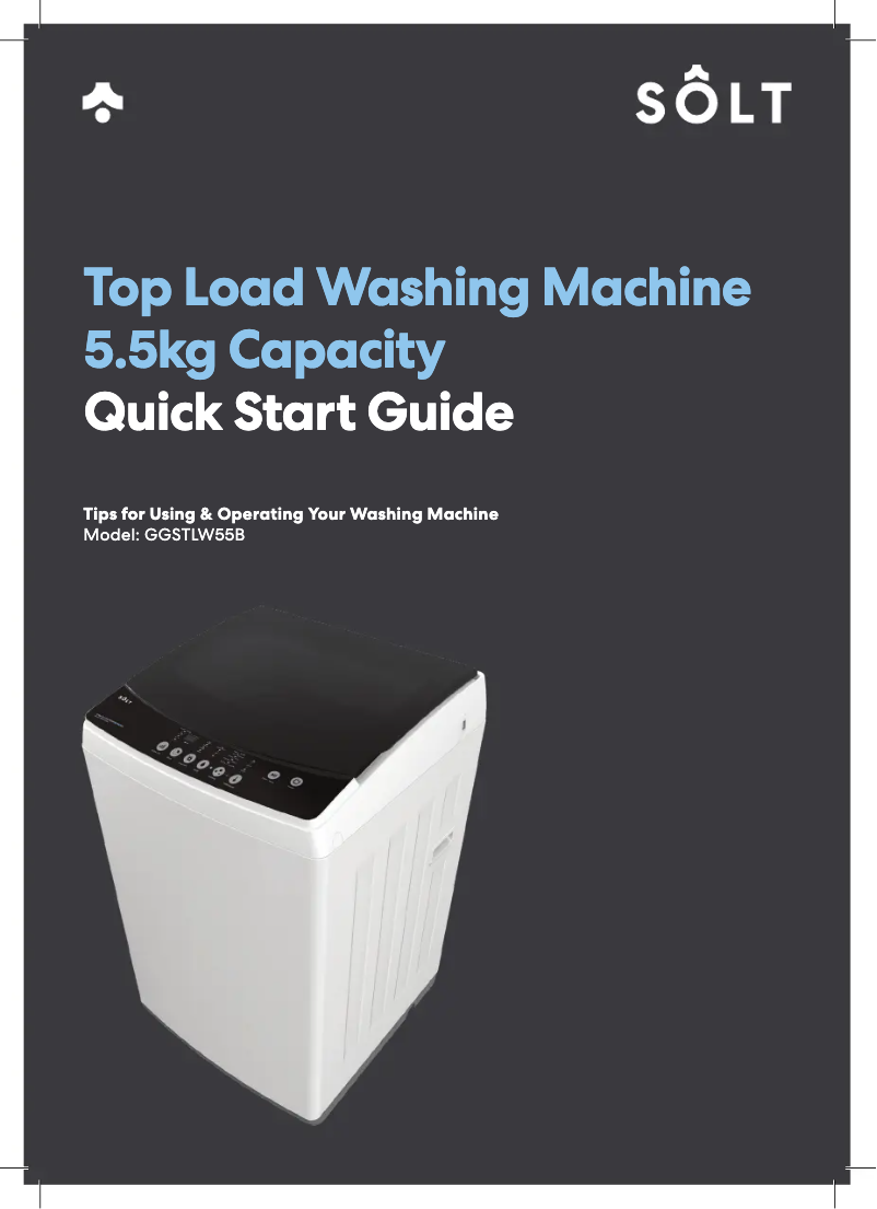 Página 1 del manual Guía de inicio rápido Sôlt GGSTLW55B