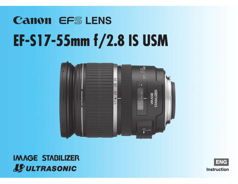 Image de la première page du manuel de l'appareil EF-S 17-55mm f/2.8 IS USM