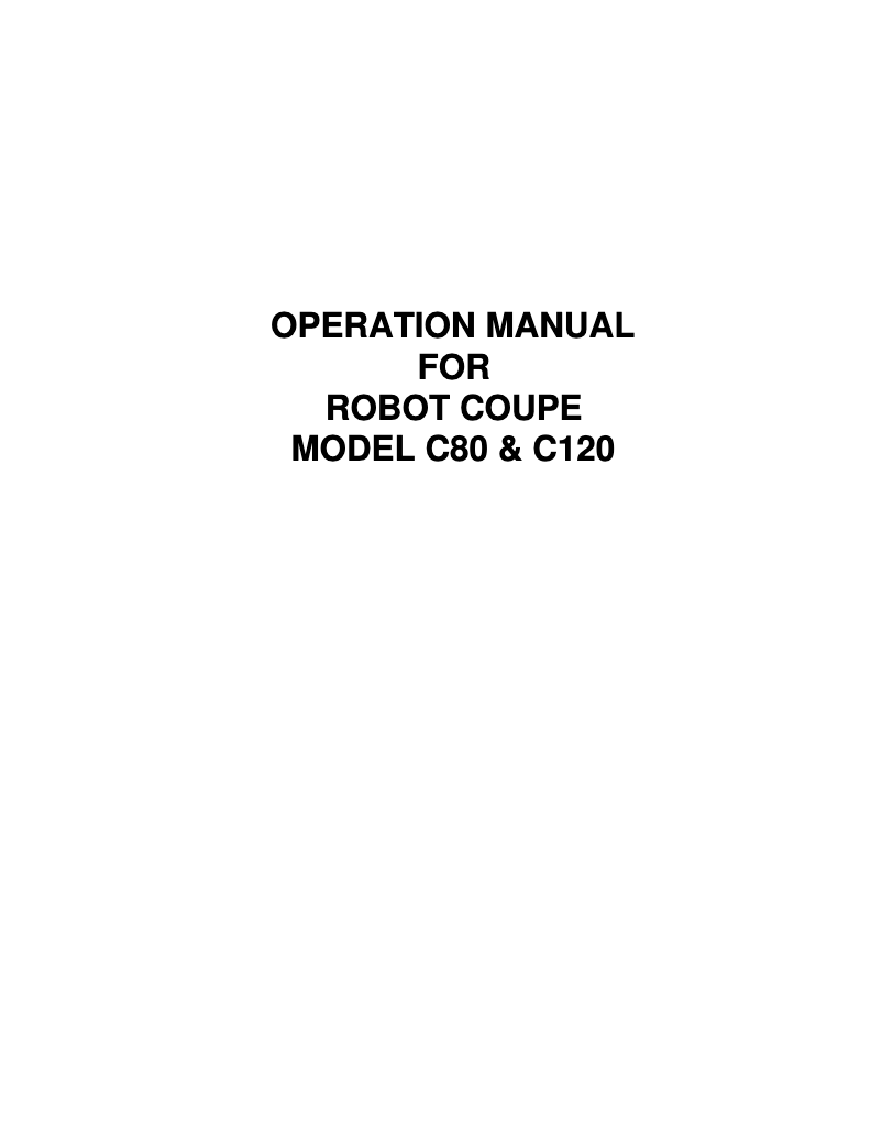 Image de la première page du manuel de l'appareil C80
