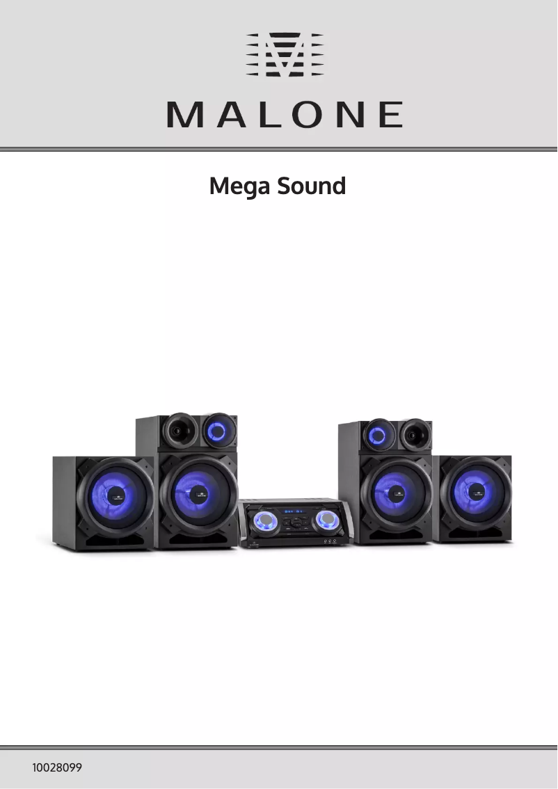 Page 1 de la notice Manuel utilisateur Malone Mega Sound