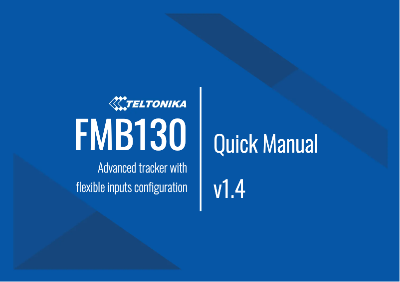 Imagen de la primera página del manual del dispositivo FMB130