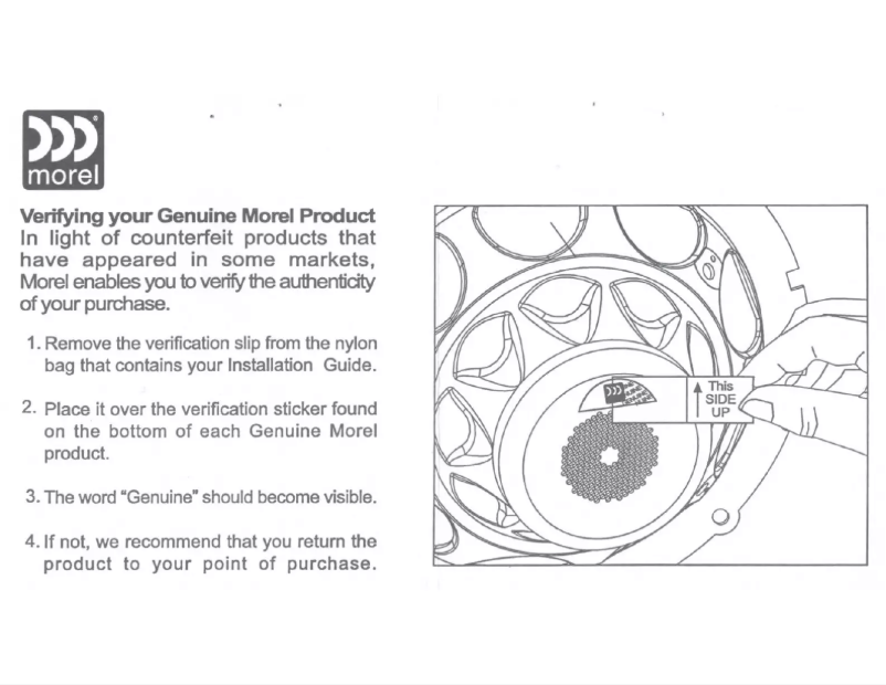 Page n°1 - Manuel utilisateur Morel MT 230