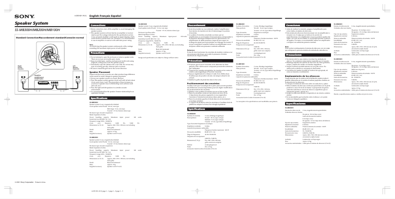Image de la première page du manuel de l'appareil SS-MB300H
