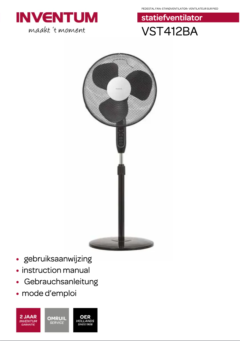 Page n°1 - Manuel utilisateur Inventum VST412BA