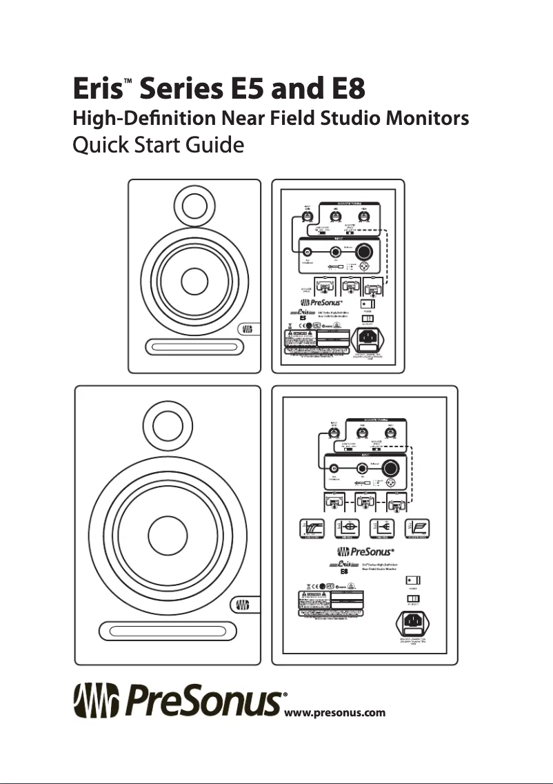 Page n°1 - Guide de démarrage rapide PreSonus Eris E5