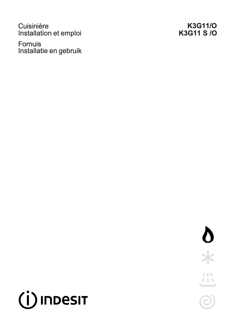 Page 1 de la notice Manuel utilisateur Indesit K3G11S(X)/O
