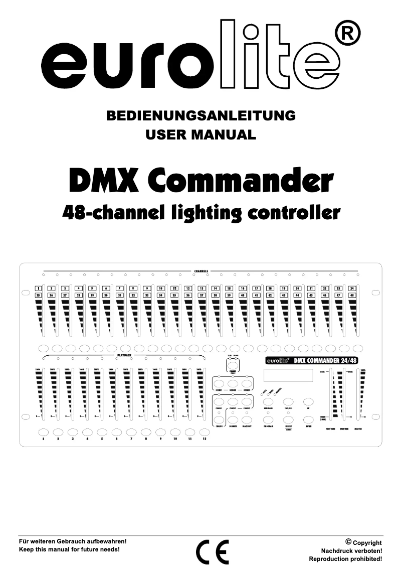 Page n°1 - Manuel utilisateur Eurolite DMX Commander 24/48