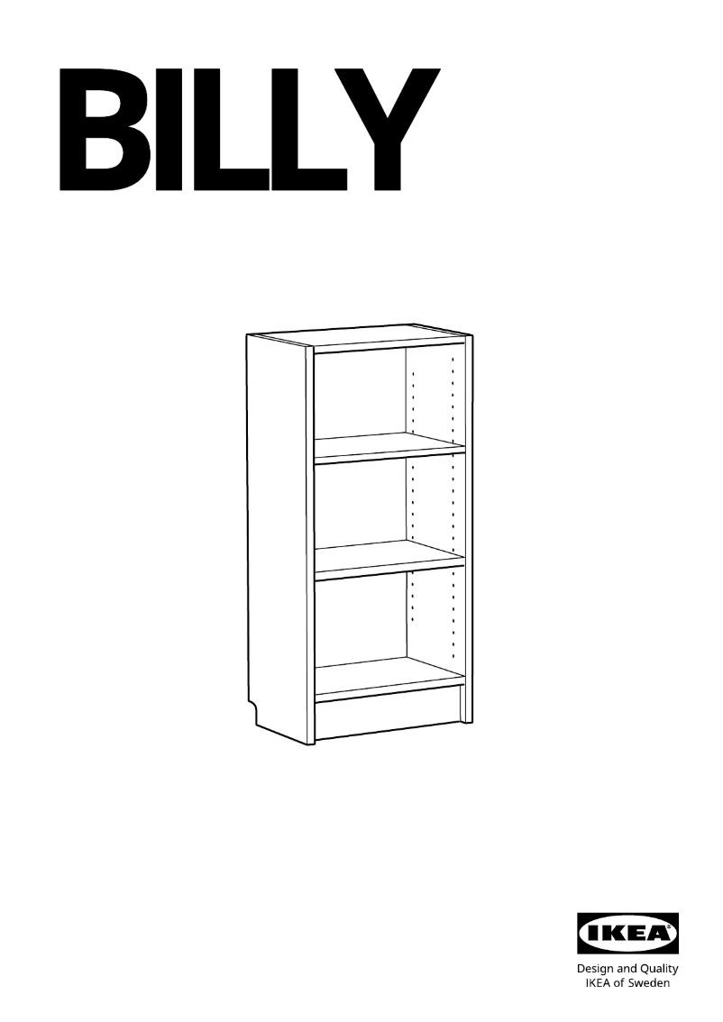 Imagen de la primera página del manual del dispositivo BILLY 004.927.57