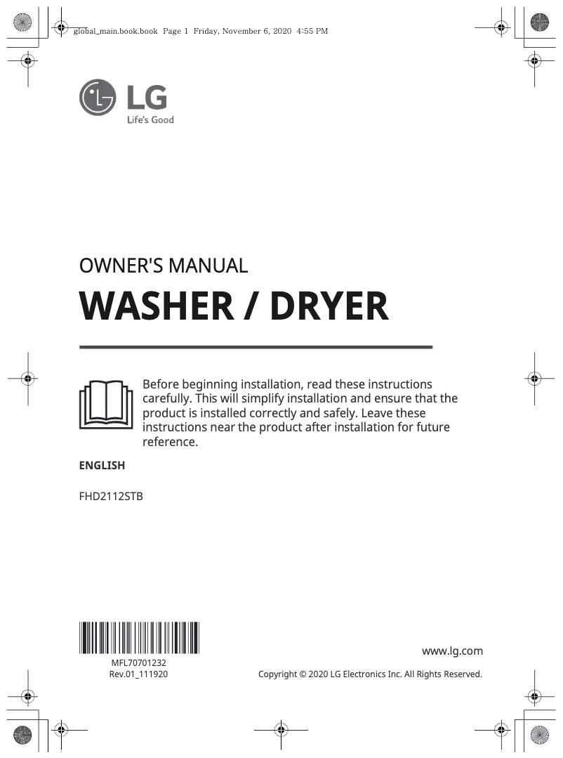 Página 1 del manual Manual de usuario LG FHD2112STB