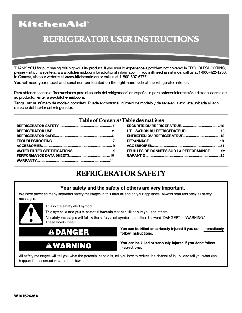 Imagen de la primera página del manual del dispositivo Architect KSCS25FVMS