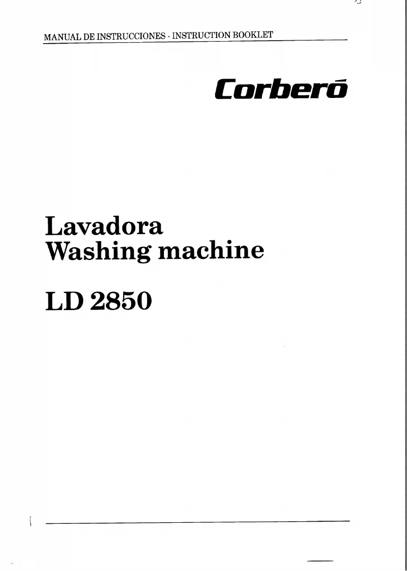 Page 1 de la notice Manuel utilisateur Corbero LD2850