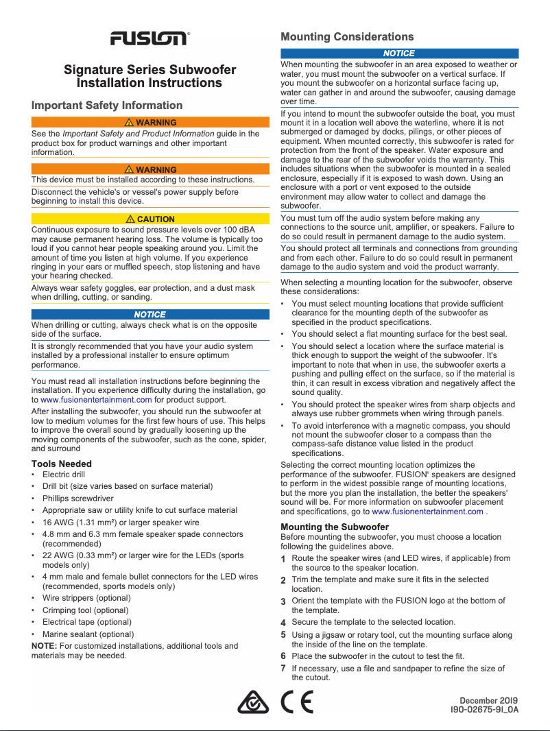 Page 1 de la notice Manuel utilisateur Fusion SG-SL102SPC