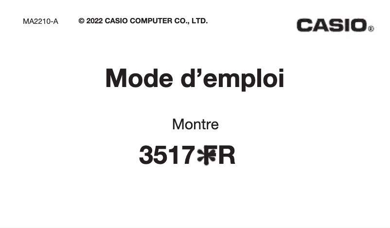 Page n°1 - Manuel utilisateur Casio F91W