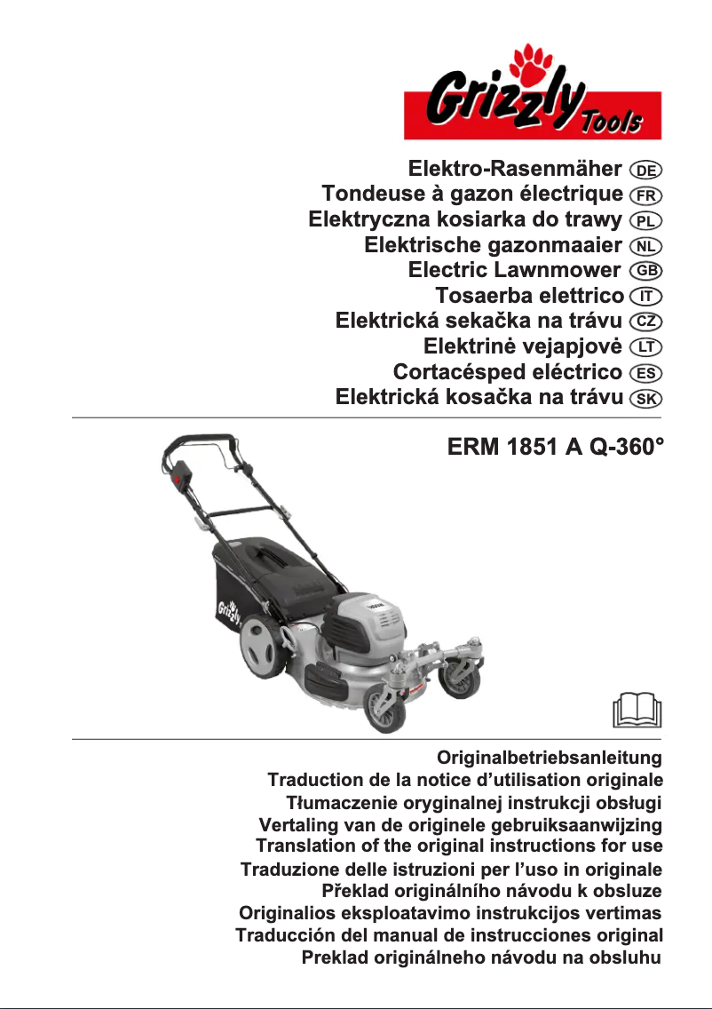 Page 1 de la notice Manuel utilisateur Grizzly ERM 1851 A Q-360°