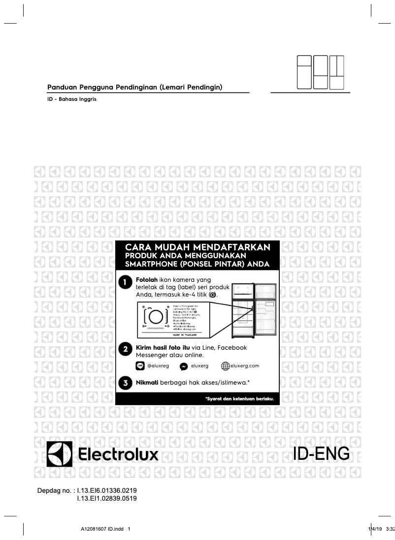 Page 1 de la notice Manuel utilisateur Electrolux ETB4600B-H