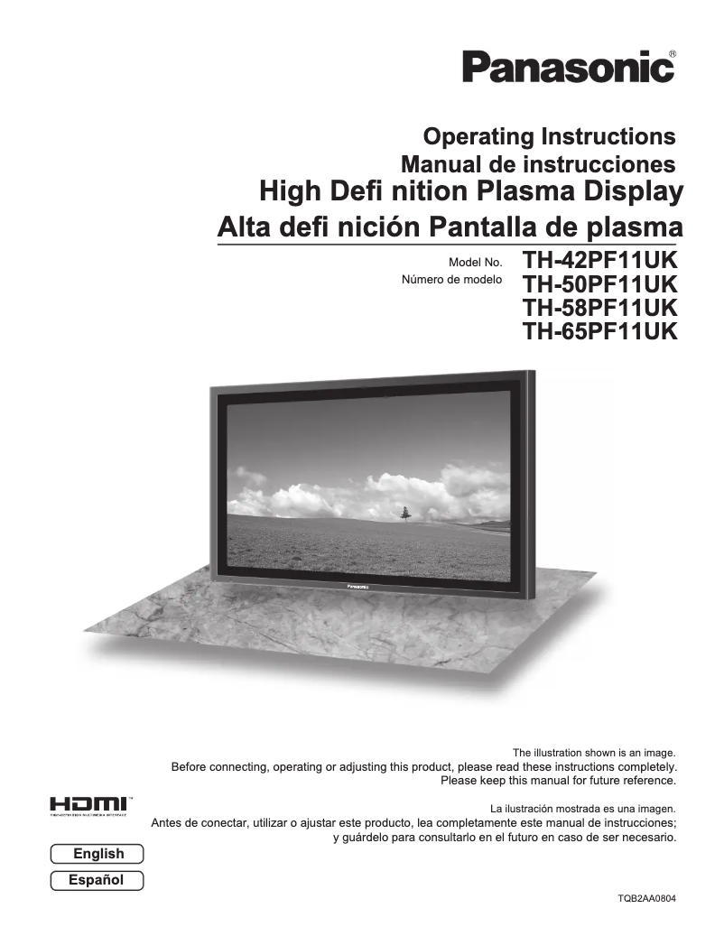 Page 1 de la notice Manuel utilisateur Panasonic TH-42PF11