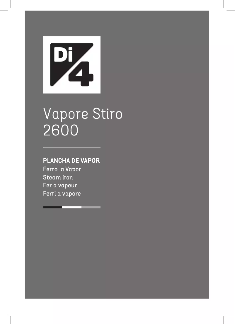 Image de la première page du manuel de l'appareil Vapore Stiro 2600