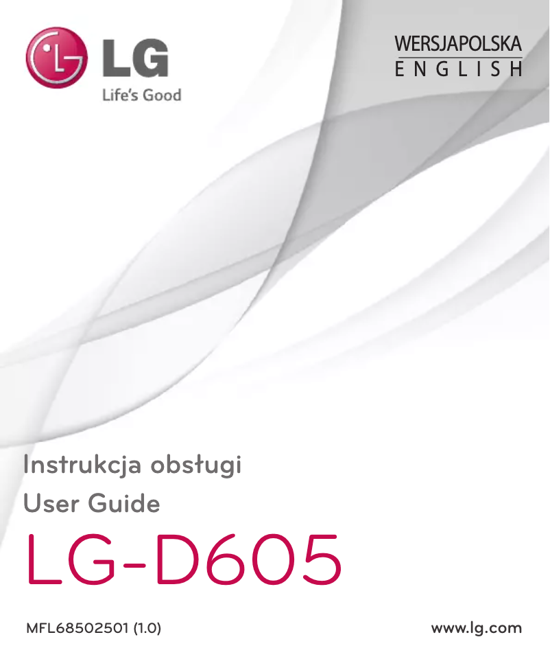 Image de la première page du manuel de l'appareil Optimus L9 II D605