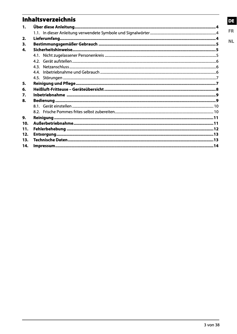 Image de la première page du manuel de l'appareil MD 14461