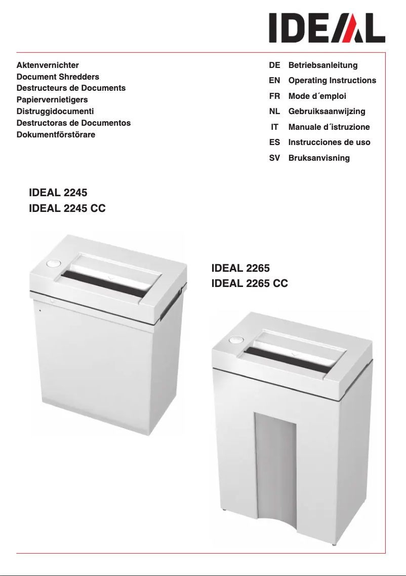 Image de la première page du manuel de l'appareil 2245