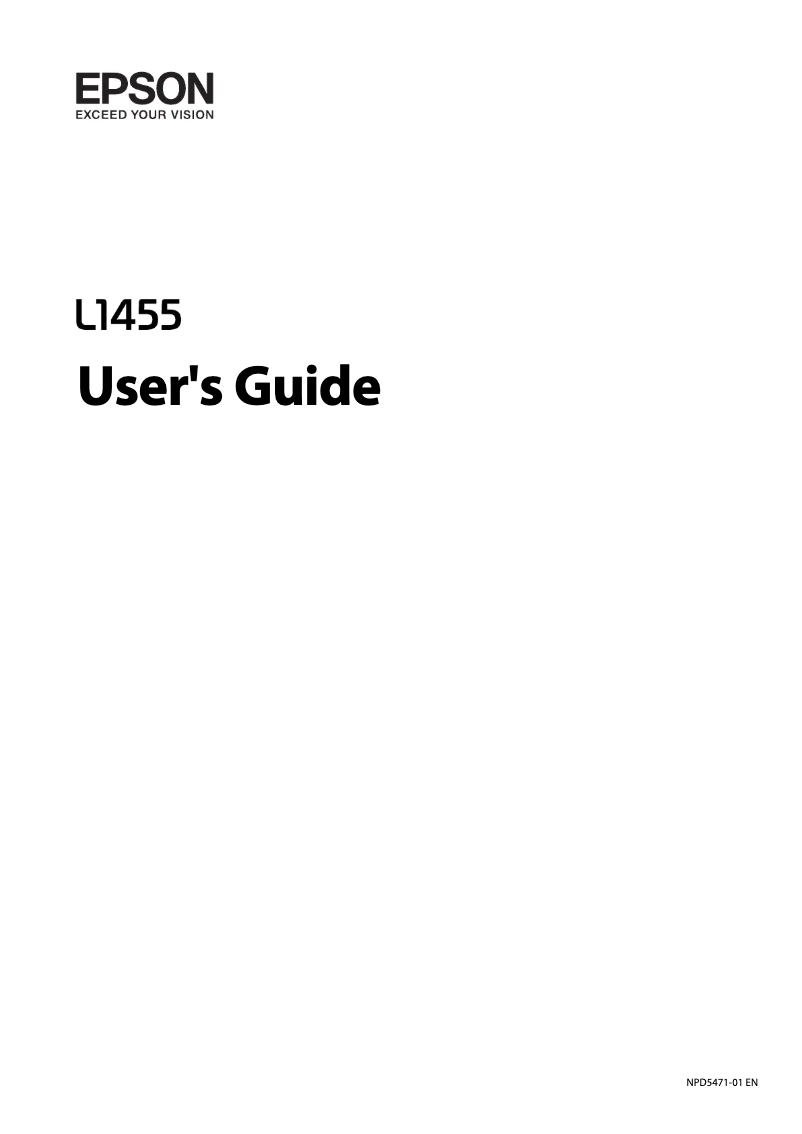 Page 1 de la notice Manuel utilisateur Epson EcoTank L1455