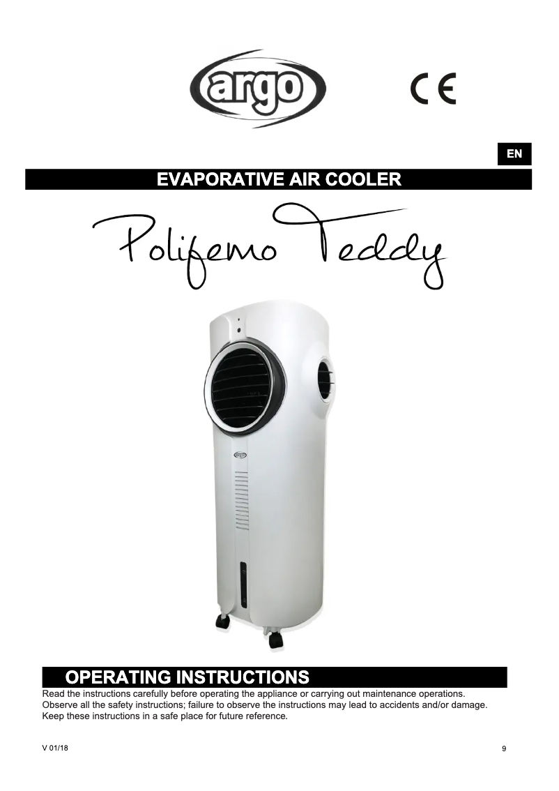 Page 1 de la notice Manuel utilisateur ARGO Polifemo Teddy