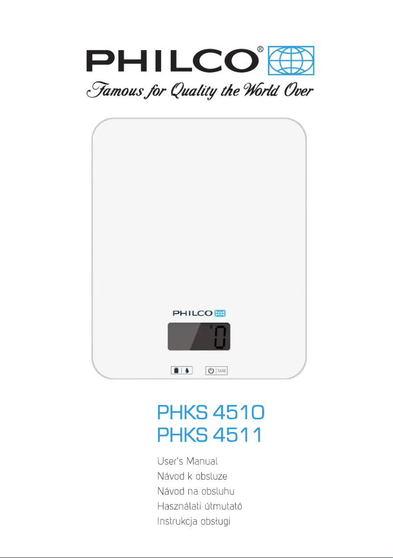 Page n°1 - Manuel utilisateur Philco PHKS 4510