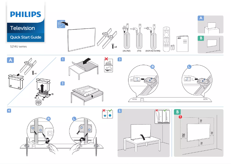Page 1 of the manual Quick Start Guide Philips 65HFL5214U