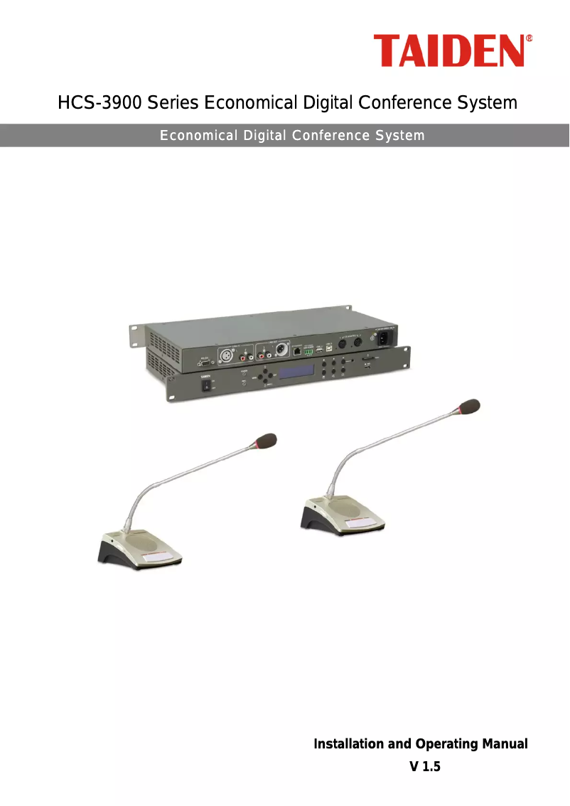 Page 1 de la notice Manuel utilisateur TAIDEN HCS-3938D