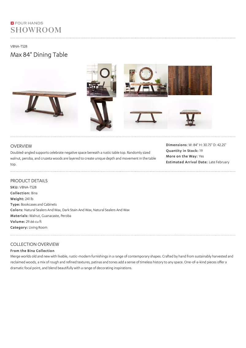 Page 1 de la notice Manuel utilisateur Four Hands VBNA-T528