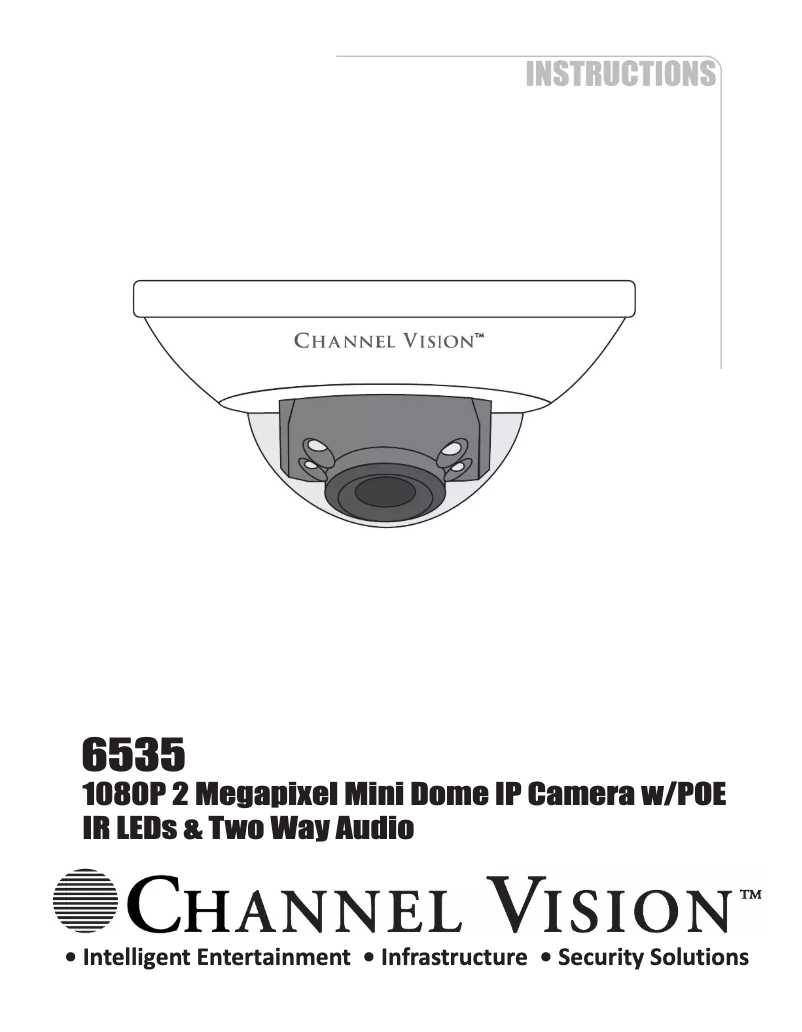 Page n°1 - Manuel utilisateur Channel Vision 6535