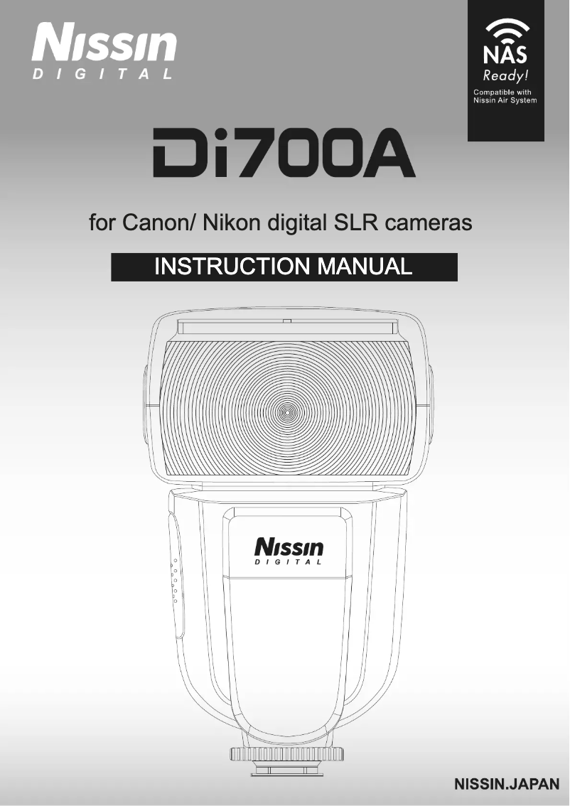 Page n°1 - Manuel utilisateur Nissin Di700A Kit