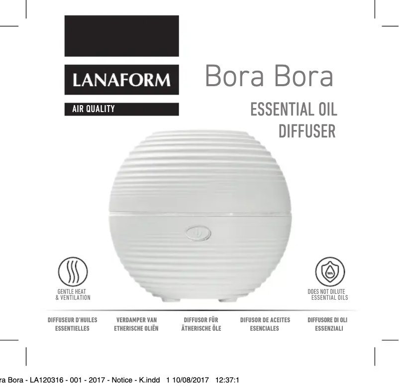 Page 1 of the manual User Manual Lanaform Bora Bora
