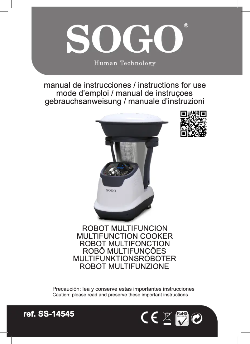 Page 1 de la notice Manuel utilisateur Sogo SS-14545
