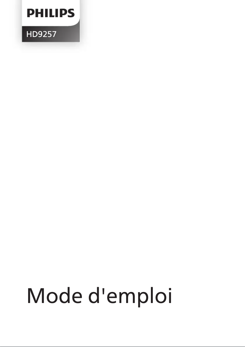 Imagen de la primera página del manual del dispositivo Airfryer XL HD9257