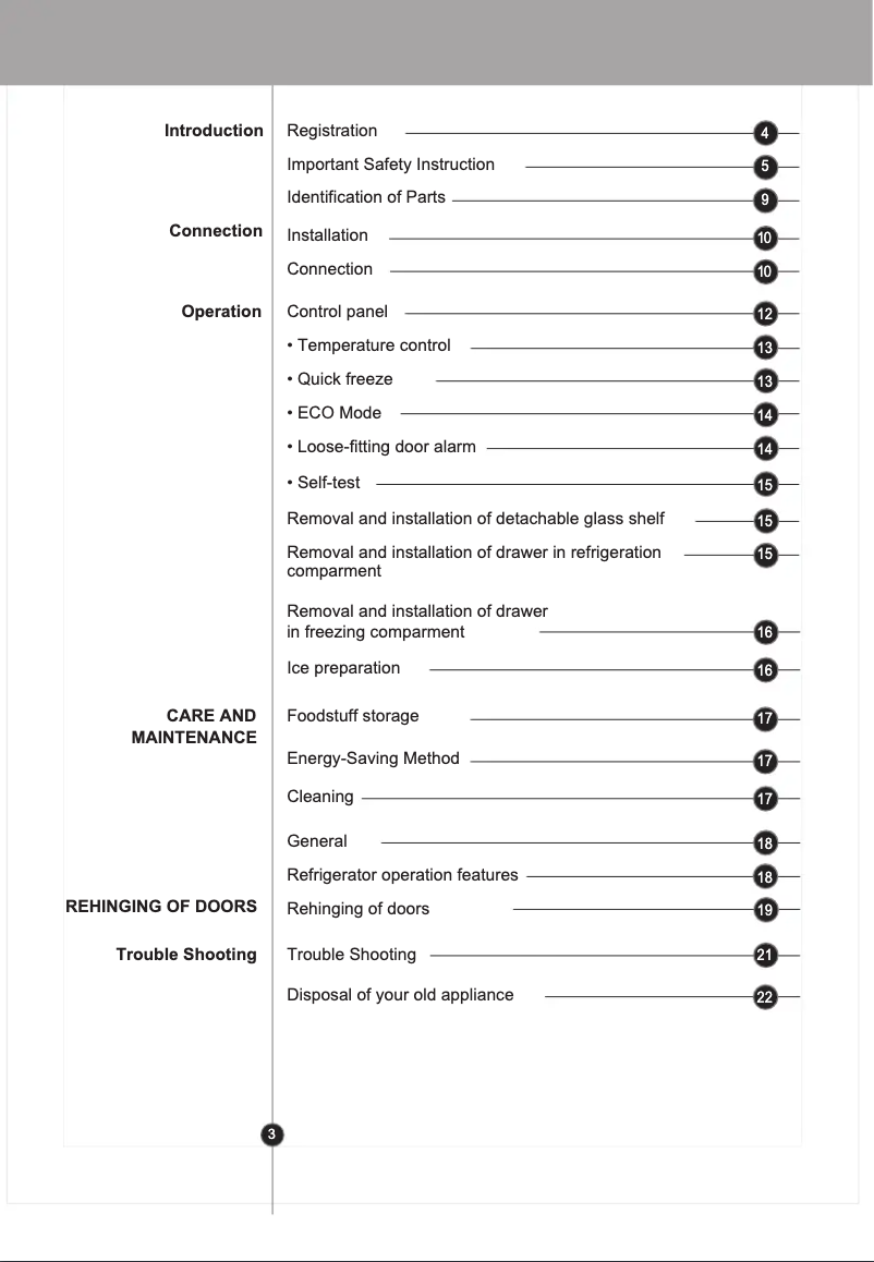 Image de la première page du manuel de l'appareil GC-B409SEQA