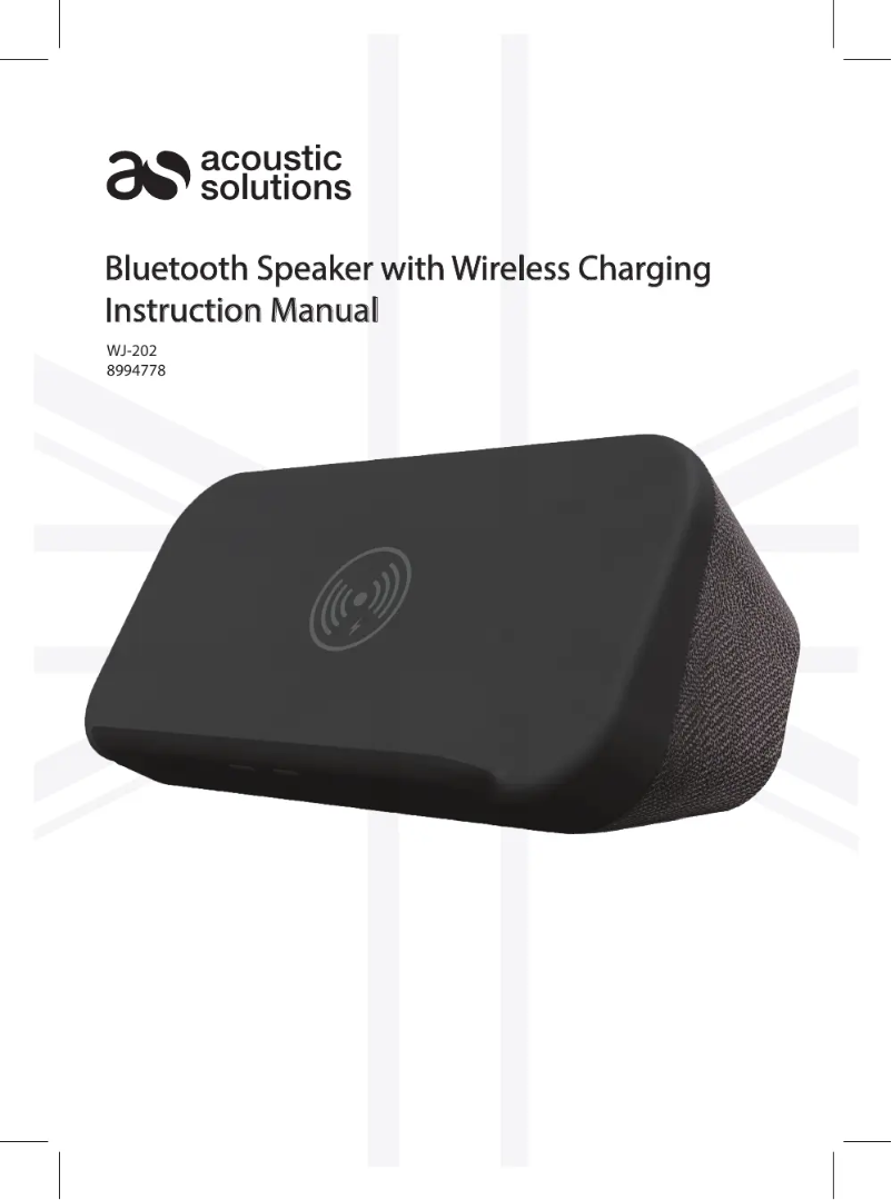 Page 1 de la notice Manuel utilisateur Acoustic Solutions WJ-202