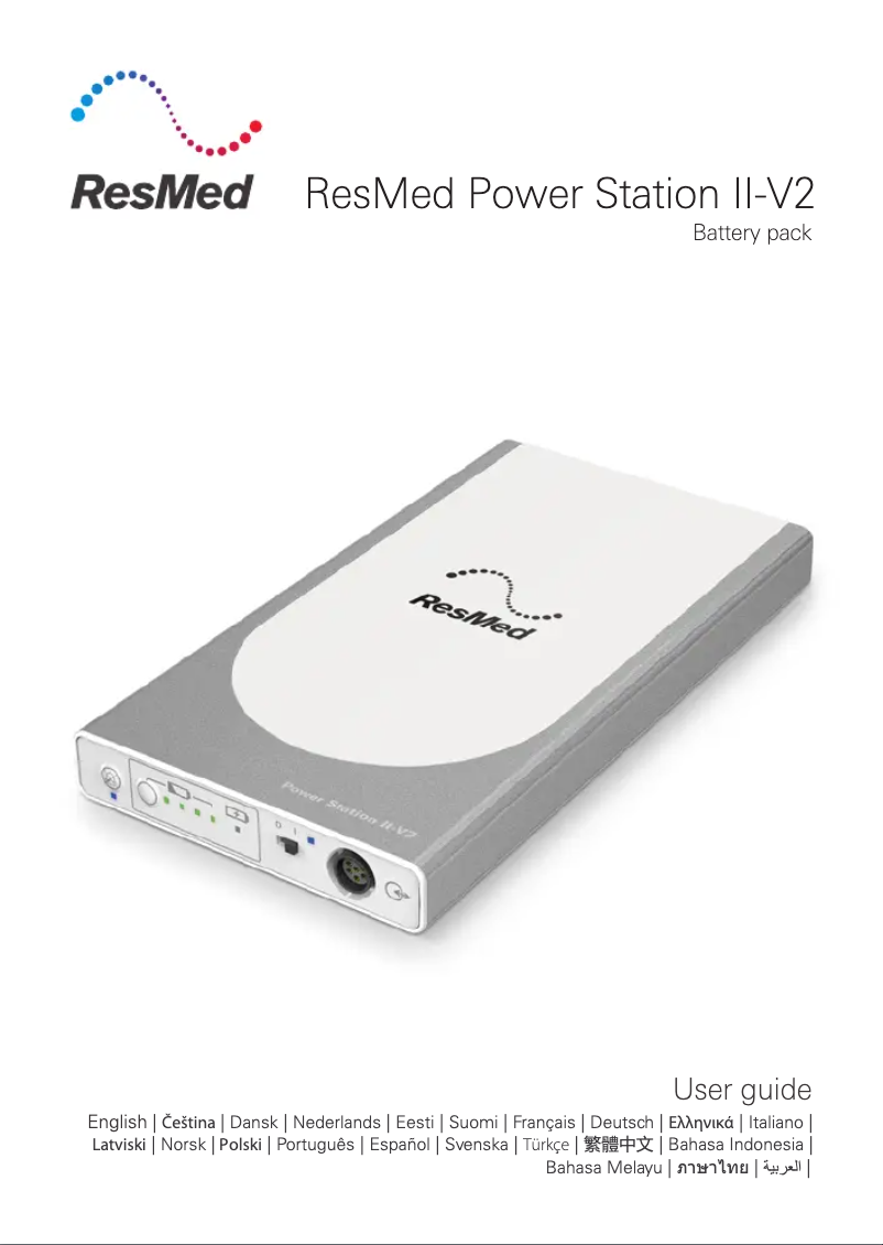 Page n°1 - Manuel utilisateur ResMed AirSense 10 AutoSet