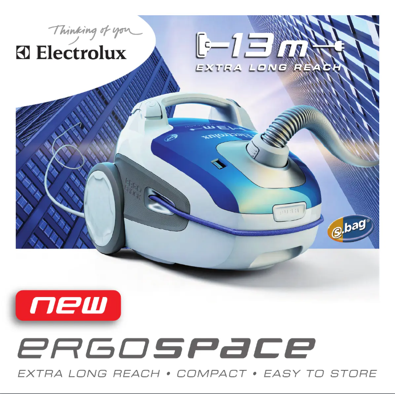 Page 1 de la notice Manuel utilisateur Electrolux ErgoSpace ZE340