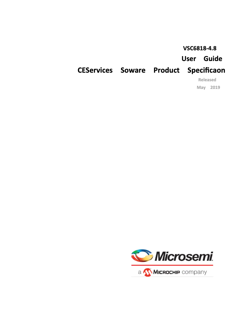 Page 1 de la notice Manuel utilisateur Microchip VSC6818